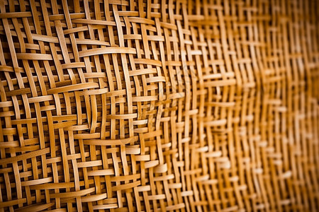 复古编织的竹筐图片