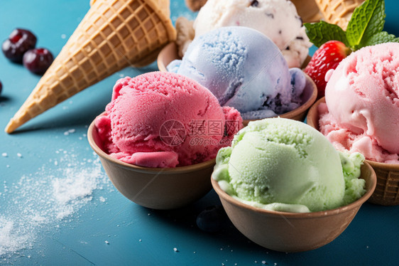 冰凉爽口的冰淇淋图片