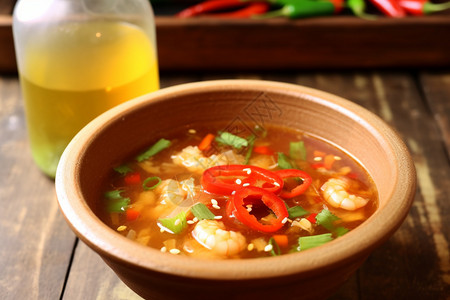 麻辣的泰式海鲜汤图片