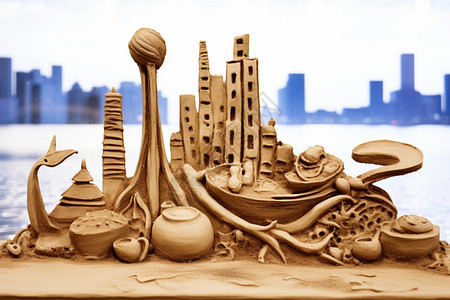 精美艺术设计的沙雕背景图片