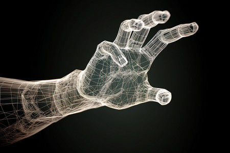 3D虚拟手臂网格图片