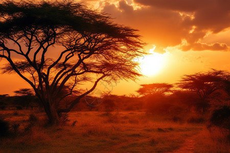 非洲美丽的荒原图片