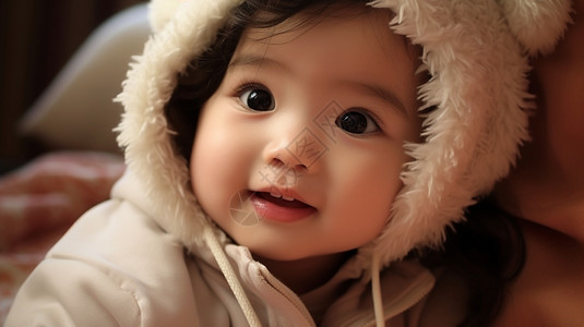 小巧可爱的女宝宝背景图片
