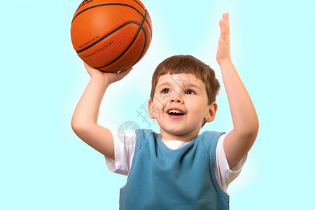 打篮球的活力男孩图片