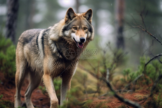 狂野的灰狼图片