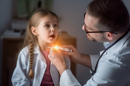 女孩在看医生图片