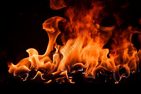 壁炉燃烧的火焰背景图片