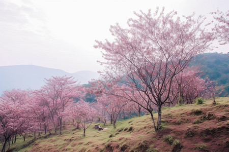 美丽的樱花树风景图片