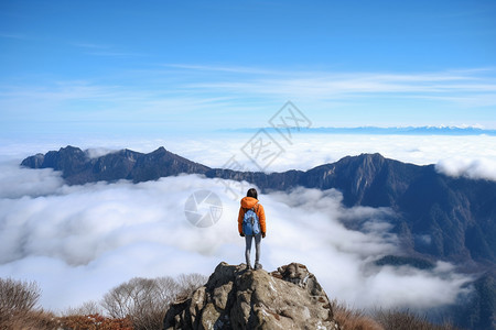 登山背包客图片