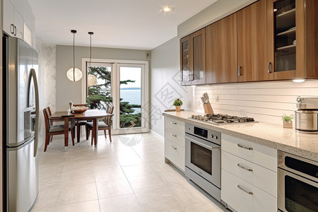 现代开放式厨房设计背景图片