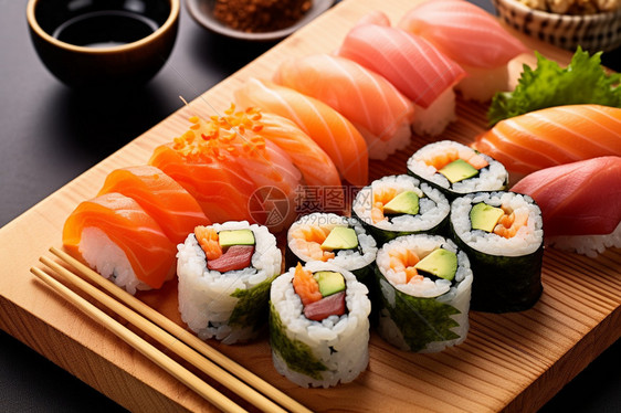 营养健康的寿司图片