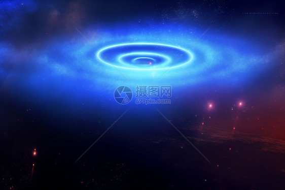 星空发光的圆圈图片