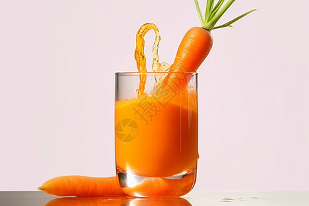 美味的胡萝卜汁高清图片