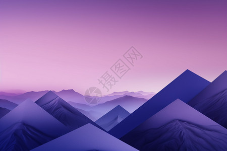 浅紫色山脉背景图片