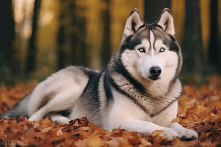 呆萌可爱的哈士奇犬图片