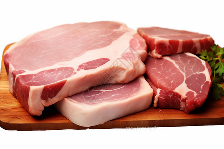 动物性食品还是生的猪肉背景