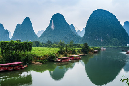 中国丽江山水景观图片