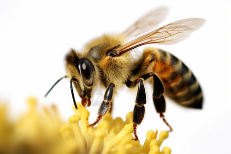采蜜中的蜜蜂高清图片