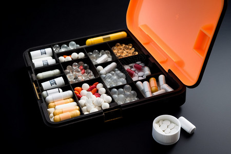 家庭医疗保健的药箱图片
