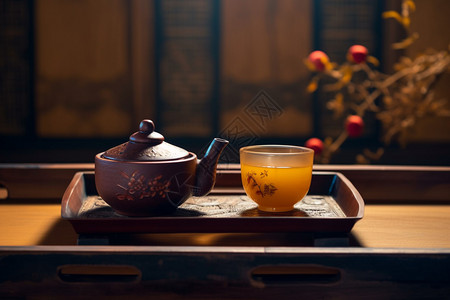 传统精美的茶具图片