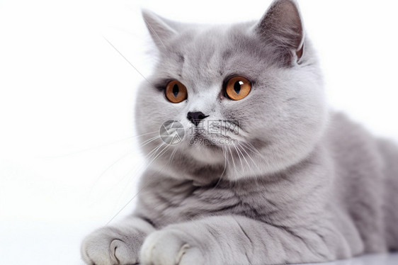 家养的灰色小猫咪图片