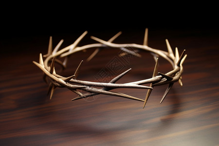 基督教的木质皇冠背景图片