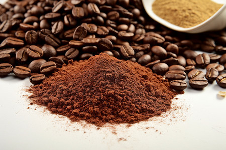 棕色的咖啡豆图片
