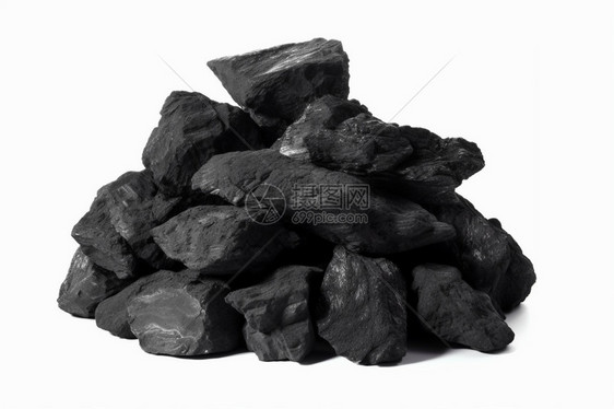 煤堆的白底图图片