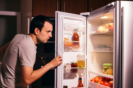 冰箱里满满的食物图片