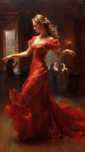舞厅跳舞的女孩背景图片