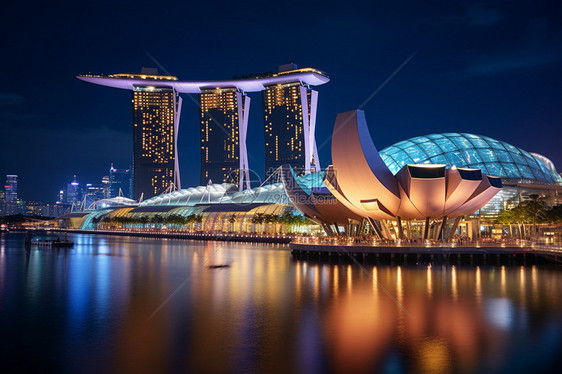 亚洲城市中的地标建筑景观图片