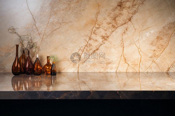 厨房的大理石岩板图片