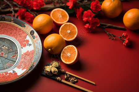 中国新年仪式背景图片