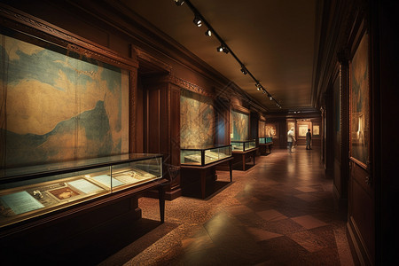 博物馆的藏品展区背景图片