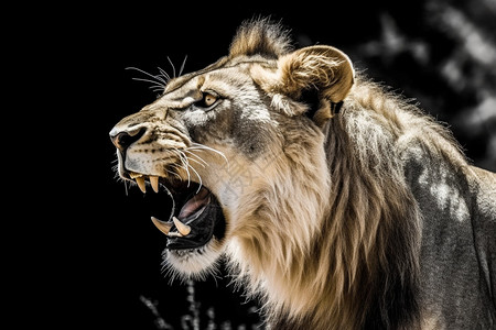 母狮子怒吼图片