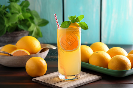 营养健康的橙汁图片