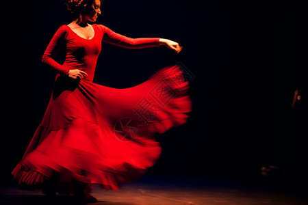 女人在跳舞红裙 跳舞高清图片