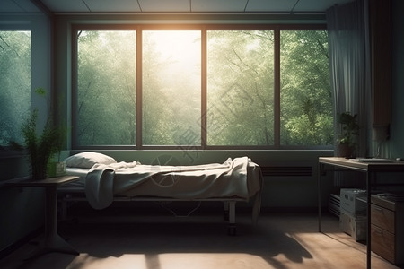 医院病房的病床插图图片