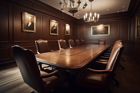 高端的行政会议室图片