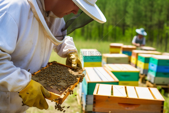 农场的养蜂人图片