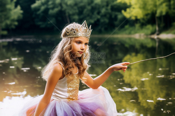 装扮成公主的女孩图片
