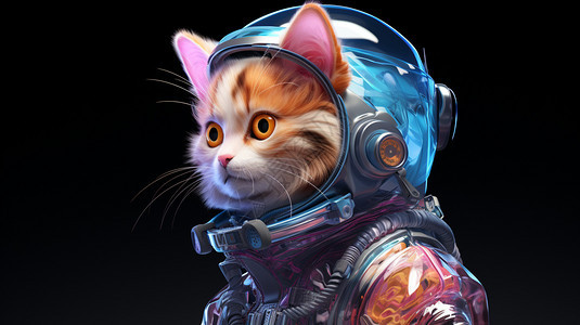 穿着太空服的猫图片