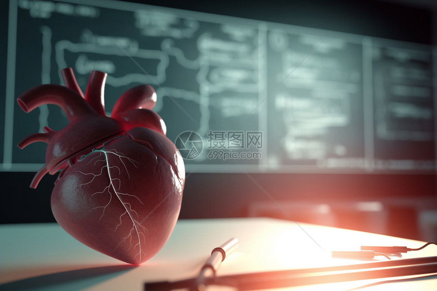 心脏解剖学概念图图片