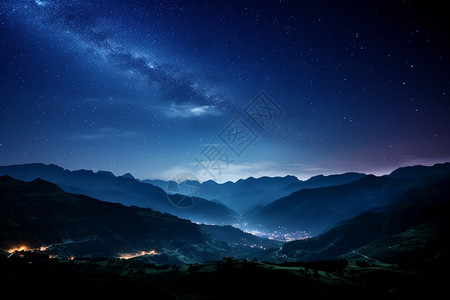 上海夜空景观天空星星背景