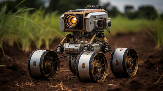 农田里的智能机器人图片