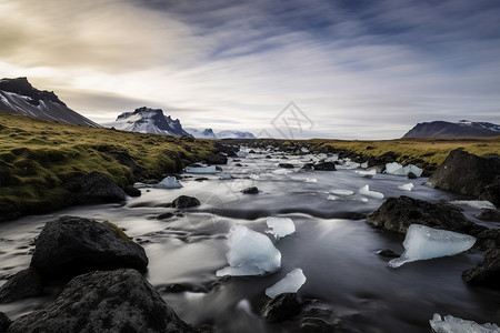 冰岛上的景色图片