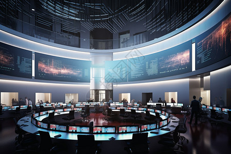证券中心的大厅背景图片