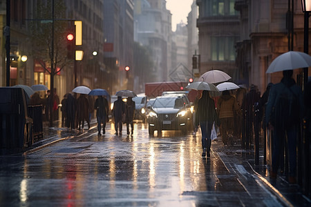 道路湿滑背景图片