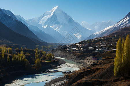 著名的喜马拉雅山背景图片