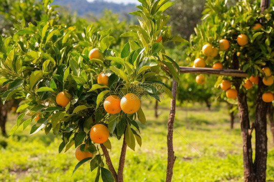 种植着柑橘的果园图片